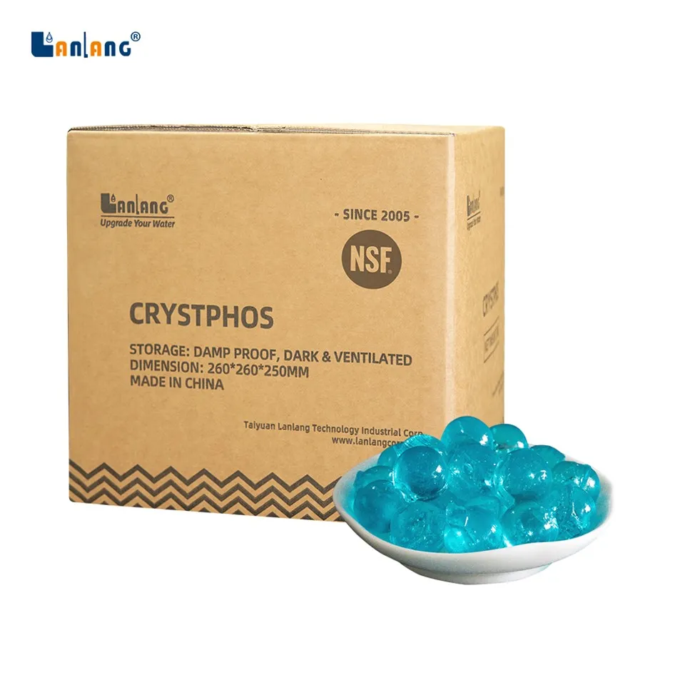 Zilās polifosfāta silifosa bumbiņas